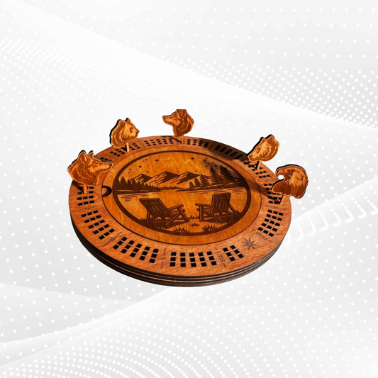 Cribbage Board, Lake / Mountain Themed